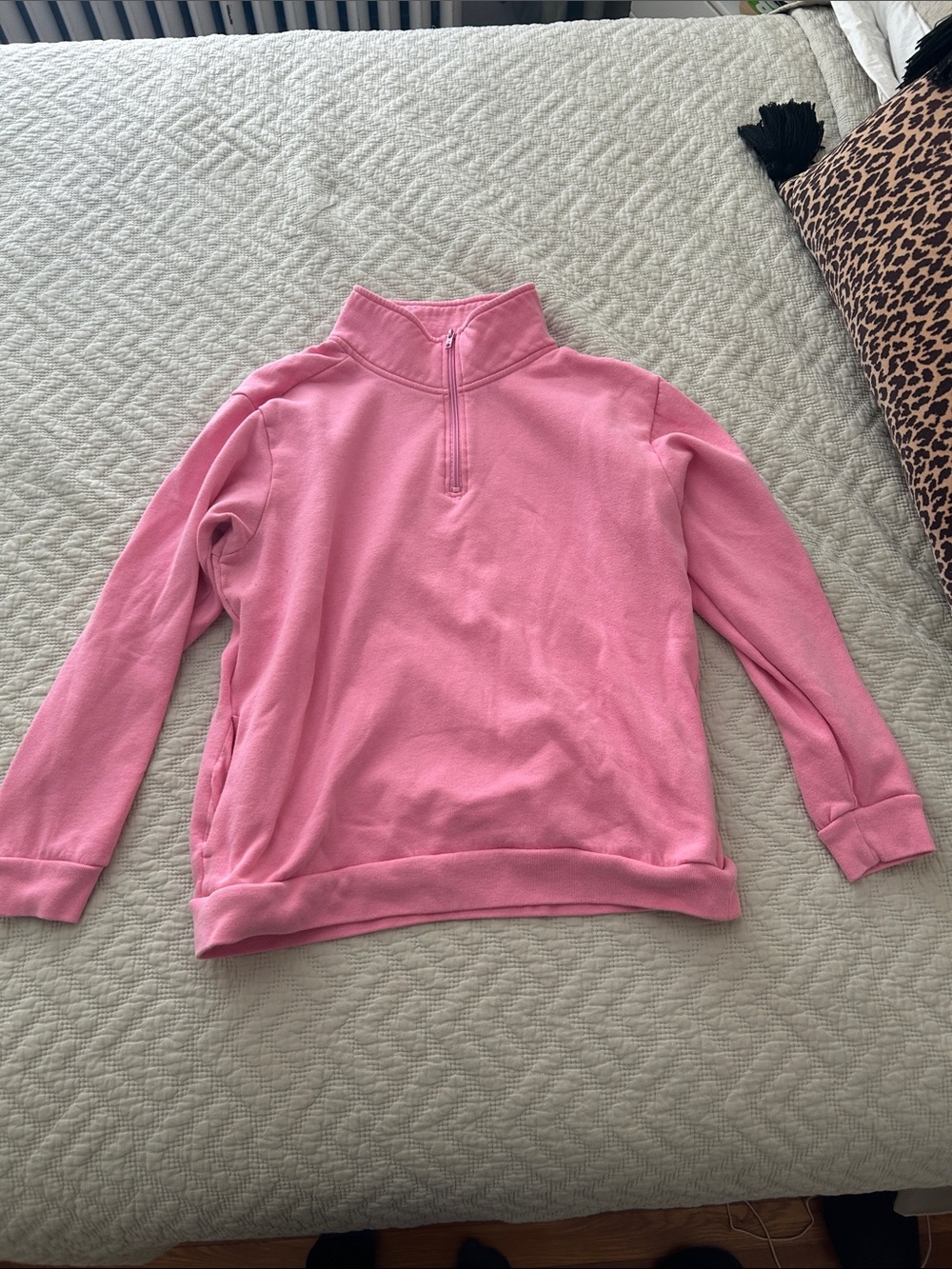 PINK Victoria's Secret Pink Quarter-Zip Fleece Sweatshirt